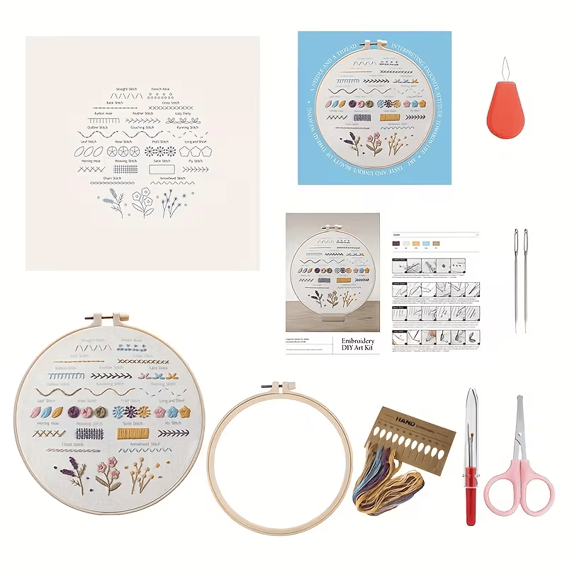 Beginner Embroidery Kit – Learn Essential Embroidery Stitches