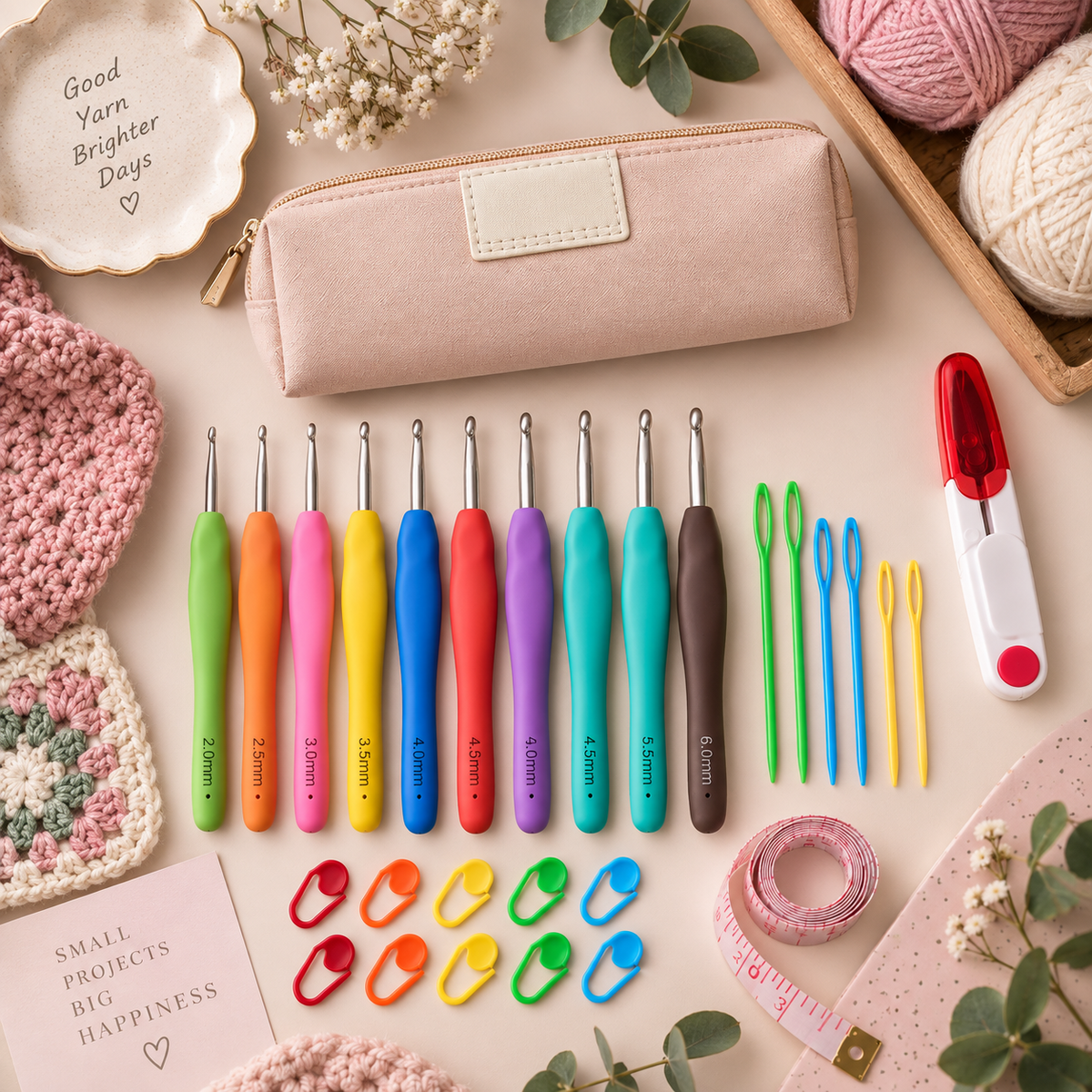 28-Piece Crochet Tool Set with Storage Bag