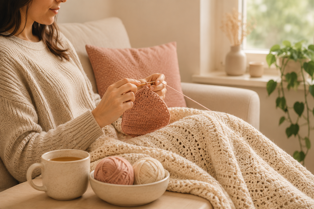 person-crochet-pink-yarn