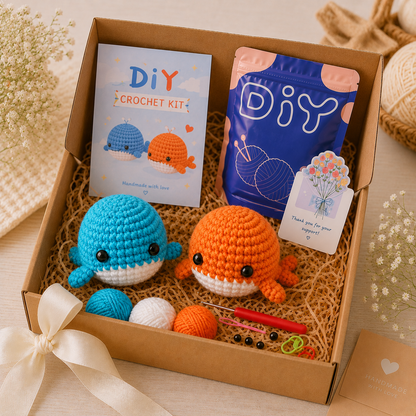 Beginner-Friendly Animal Crochet Kit (DIY Set)