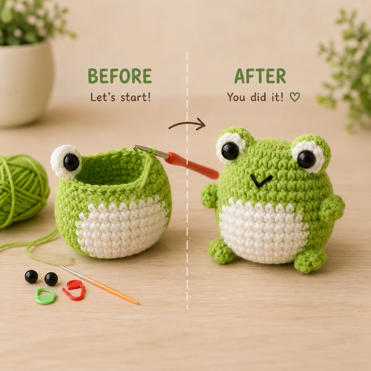 Beginner-Friendly Animal Crochet Kit (DIY Set)