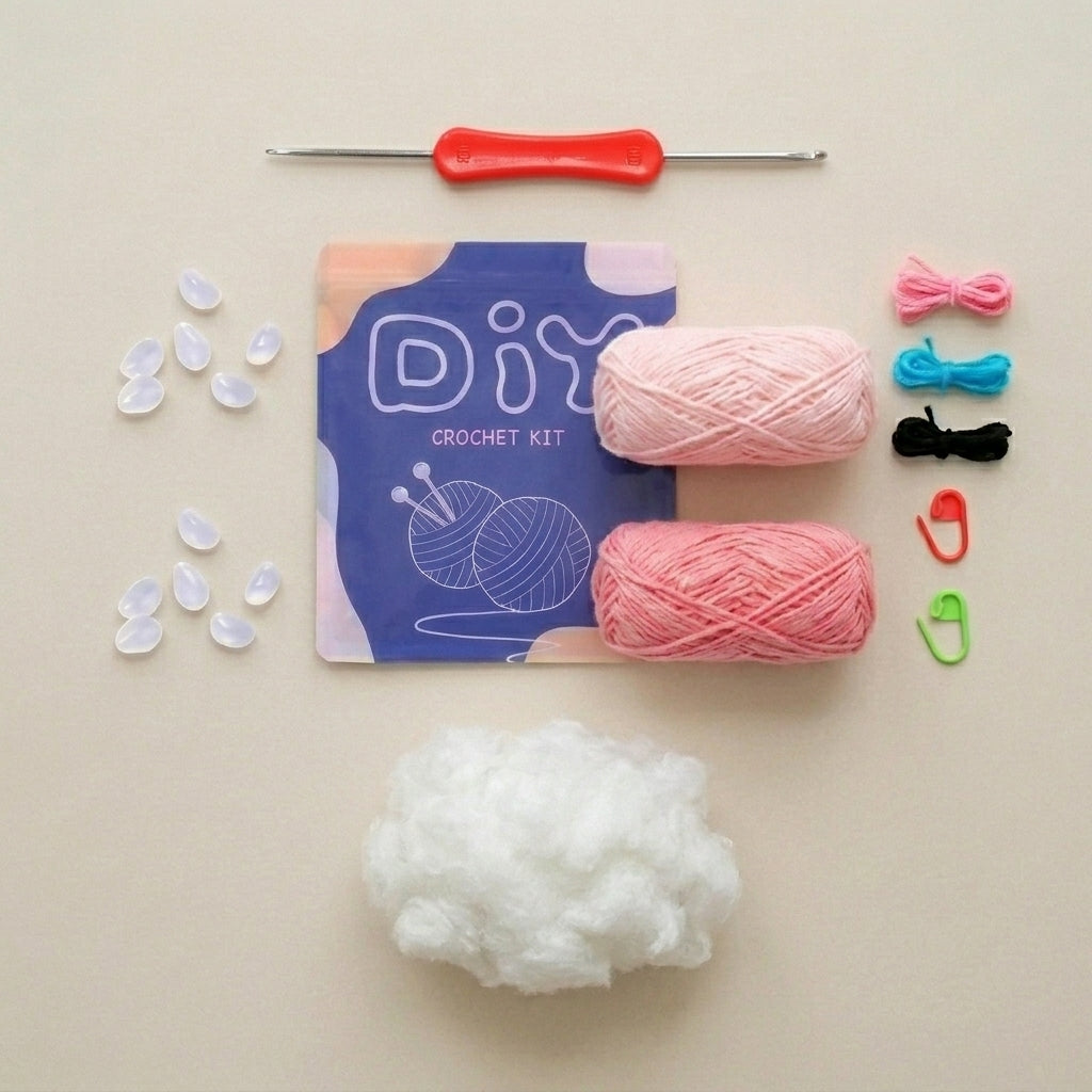 Axolotl Crochet Kit – Complete Set with Materials and Instructions