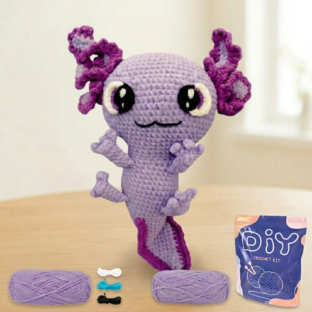Axolotl Crochet Kit – Complete Set with Materials and Instructions