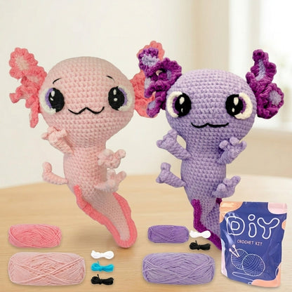 Axolotl Crochet Kit – Complete Set with Materials and Instructions