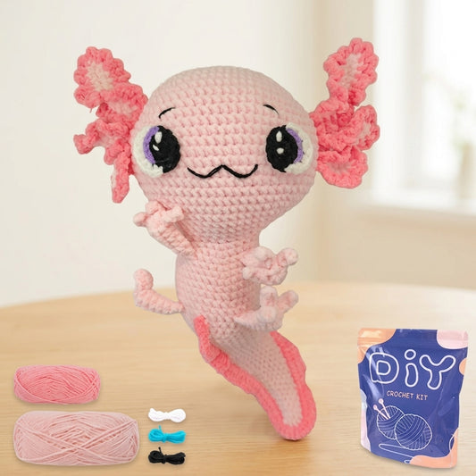 Axolotl Crochet Kit – Complete Set with Materials and Instructions