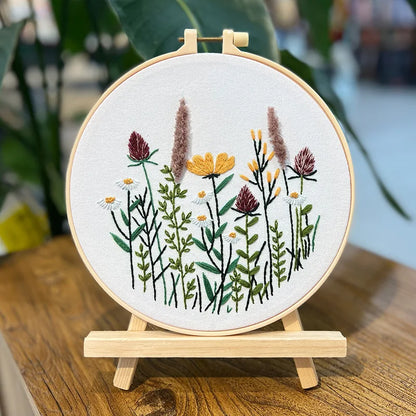 Embroidery Kit with or without Hoop – Floral Designs