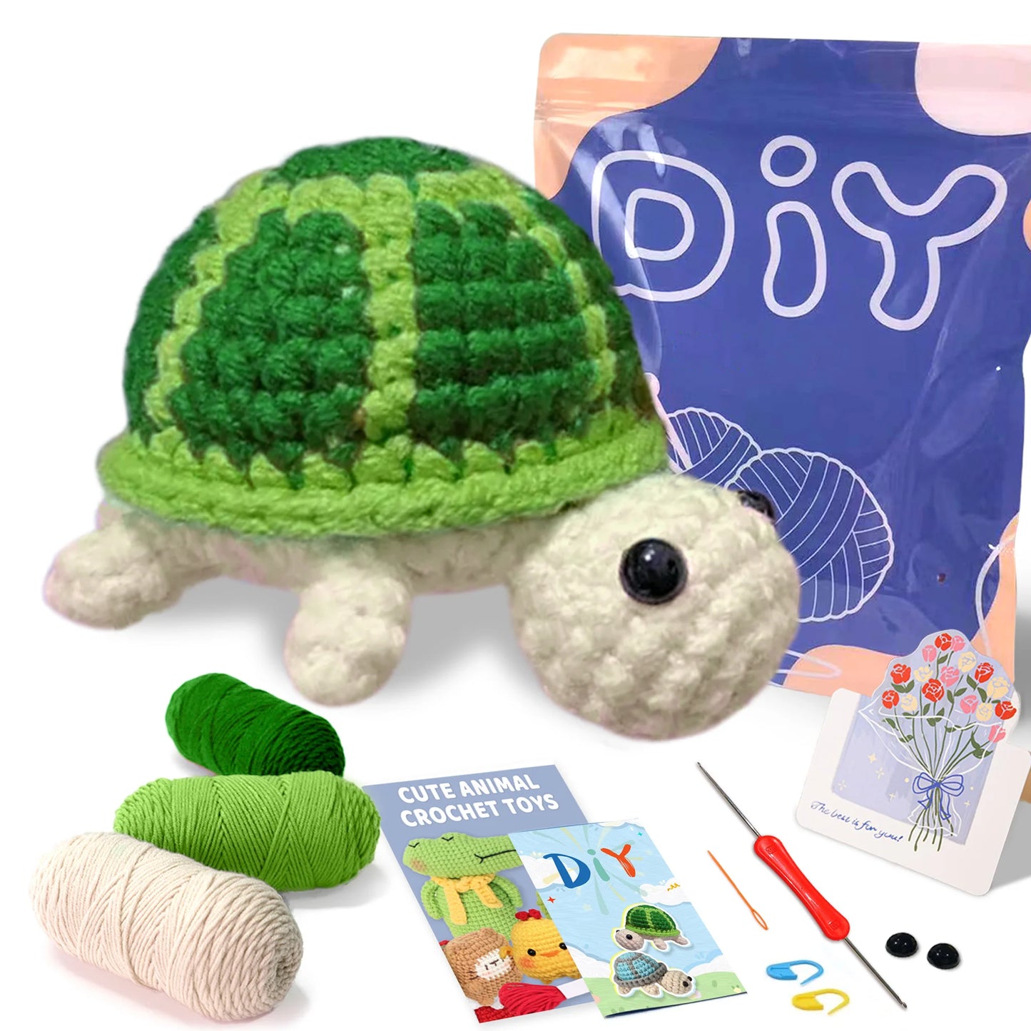 Beginner-Friendly Animal Crochet Kit (DIY Set)