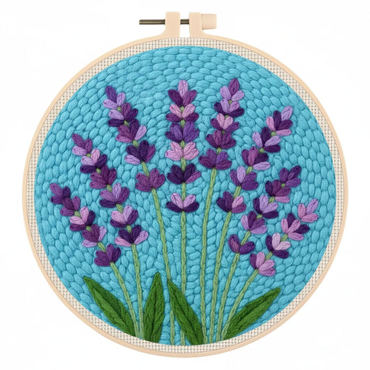 Punch Needle set 20×20 cm – cvetlični vzorci za vezenje