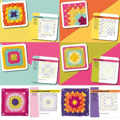 Komplet kartic babičini kvadrati – 50 vzorcev za kvačkanje