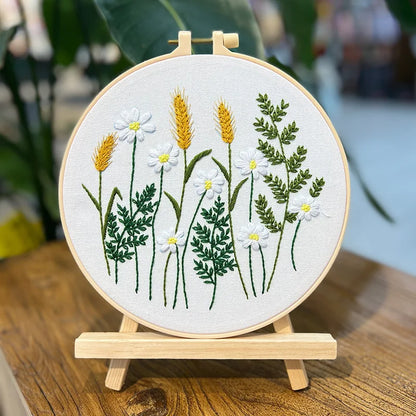 Embroidery Kit with or without Hoop – Floral Designs