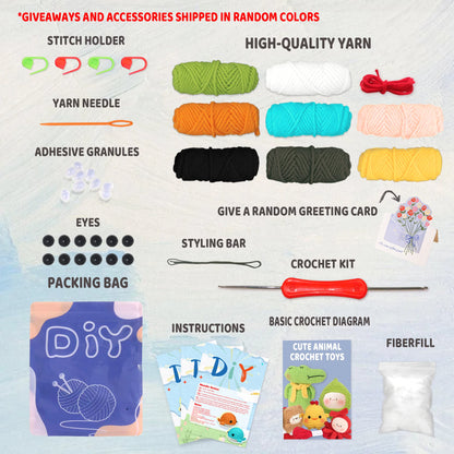 Beginner-Friendly Animal Crochet Kit (DIY Set)