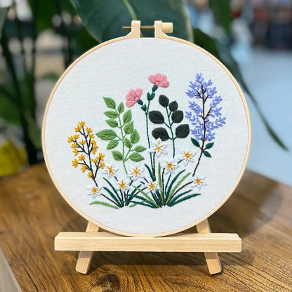 Embroidery Kit with or without Hoop – Floral Designs