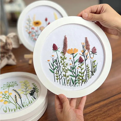 Embroidery Kit with or without Hoop – Floral Designs