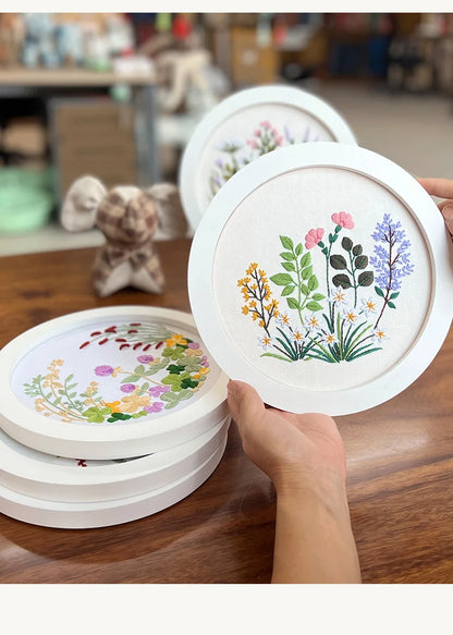 Embroidery Kit with or without Hoop – Floral Designs