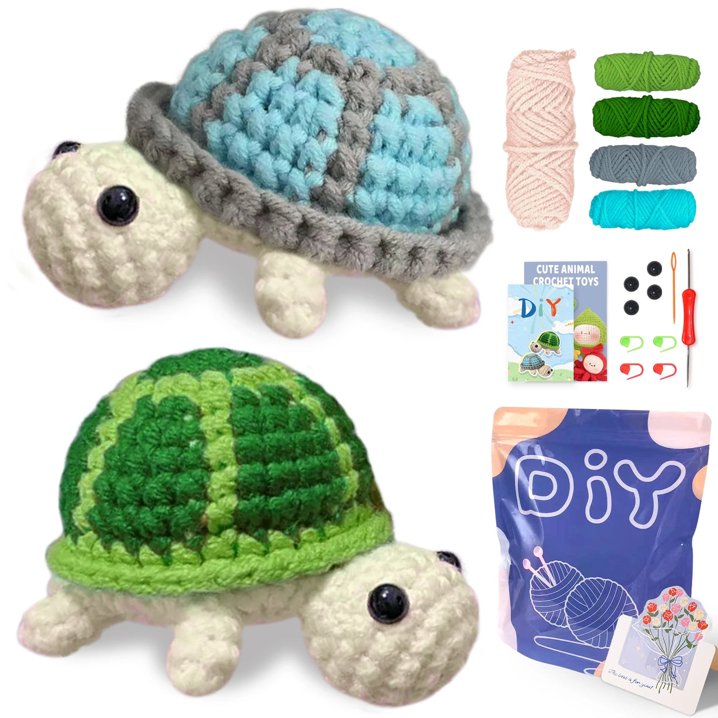 Beginner-Friendly Animal Crochet Kit (DIY Set)