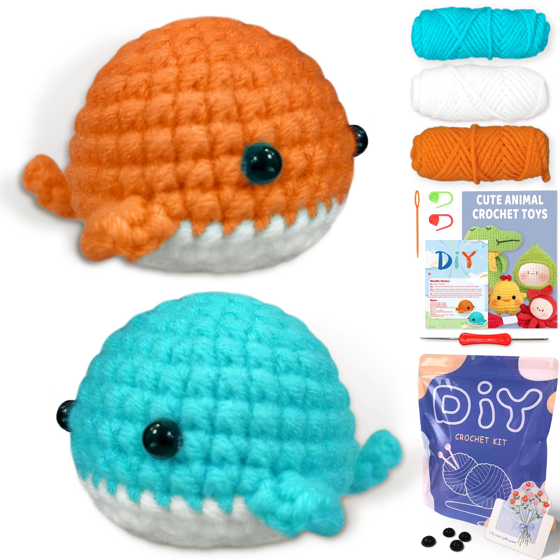 Crochet animal kit whale