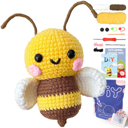Beginner-Friendly Animal Crochet Kit (DIY Set)