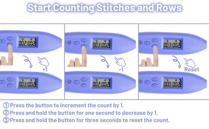 Ergonomski komplet kvačk z LED lučko in števcem vrstic (12 velikosti, 2,5–8 mm)