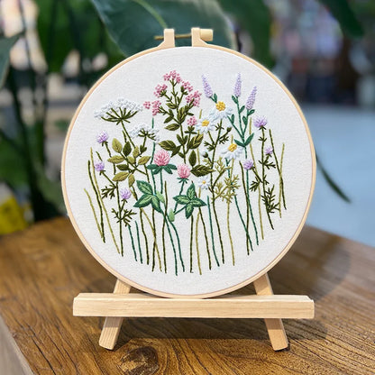 Embroidery Kit with or without Hoop – Floral Designs
