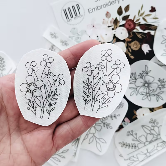 Water-Soluble Embroidery Patterns – 20 Floral Designs