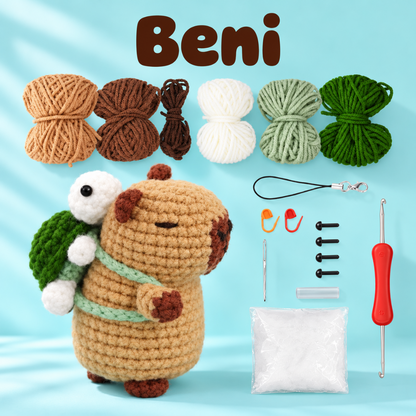 Capybara Crochet Kit – Complete Set with Materials and Instructions