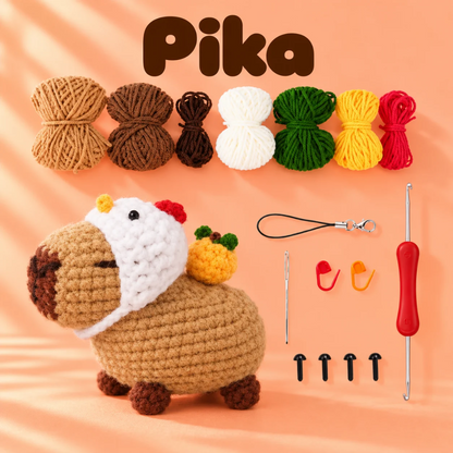 Capybara Crochet Kit – Complete Set with Materials and Instructions